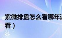 紫微排盘怎么看哪年遇到正缘（紫薇排盘怎么看）