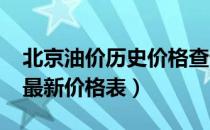 北京油价历史价格查询（2016北京油价调整最新价格表）