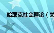 哈耶克社会理论（关于哈耶克社会理论）