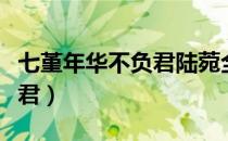 七堇年华不负君陆菀全文阅读（七堇年华不负君）