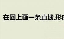 在图上画一条直线,形成一个锐角和一个钝角