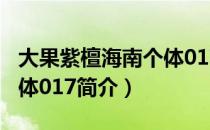 大果紫檀海南个体017（关于大果紫檀海南个体017简介）