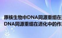 原核生物中DNA同源重组在进化中的作用（关于原核生物中DNA同源重组在进化中的作用介绍）