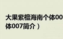 大果紫檀海南个体007（关于大果紫檀海南个体007简介）