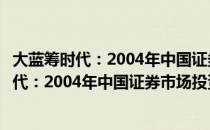 大蓝筹时代：2004年中国证券市场投资策略（关于大蓝筹时代：2004年中国证券市场投资策略）