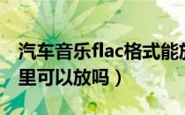 汽车音乐flac格式能放吗（flac是什么格式车里可以放吗）