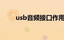 usb音频接口作用（usb音频接口）