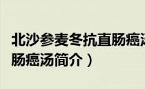 北沙参麦冬抗直肠癌汤（关于北沙参麦冬抗直肠癌汤简介）