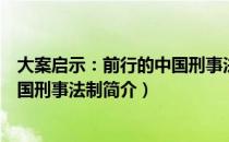 大案启示：前行的中国刑事法制（关于大案启示：前行的中国刑事法制简介）