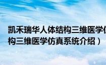 凯禾瑞华人体结构三维医学仿真系统（关于凯禾瑞华人体结构三维医学仿真系统介绍）