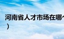 河南省人才市场在哪个区（河南人才市场地址）