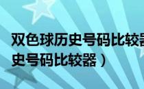 双色球历史号码比较器浙江风采网（双色球历史号码比较器）