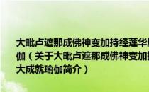 大毗卢遮那成佛神变加持经莲华胎藏菩提幢标帜普通真言藏广大成就瑜伽（关于大毗卢遮那成佛神变加持经莲华胎藏菩提幢标帜普通真言藏广大成就瑜伽简介）