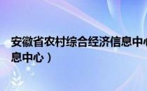 安徽省农村综合经济信息中心（关于安徽省农村综合经济信息中心）