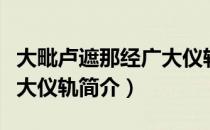 大毗卢遮那经广大仪轨（关于大毗卢遮那经广大仪轨简介）