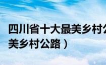 四川省十大最美乡村公路（关于四川省十大最美乡村公路）