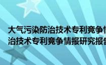 大气污染防治技术专利竞争情报研究报告（关于大气污染防治技术专利竞争情报研究报告简介）