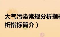 大气污染常规分析指标（关于大气污染常规分析指标简介）