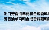 出口芳香油单离和合成香料醛和酮的测定羟胺法（关于出口芳香油单离和合成香料醛和酮的测定羟胺法介绍）