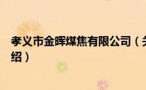 孝义市金晖煤焦有限公司（关于孝义市金晖煤焦有限公司介绍）