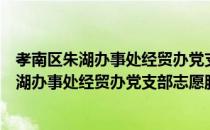 孝南区朱湖办事处经贸办党支部志愿服务队（关于孝南区朱湖办事处经贸办党支部志愿服务队介绍）