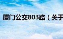 厦门公交803路（关于厦门公交803路介绍）