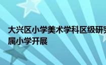 大兴区小学美术学科区级研究课活动在北京师范大学大兴附属小学开展