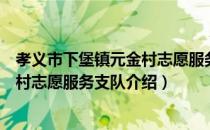 孝义市下堡镇元金村志愿服务支队（关于孝义市下堡镇元金村志愿服务支队介绍）