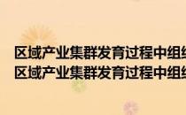 区域产业集群发育过程中组织代理人的学习机制研究（关于区域产业集群发育过程中组织代理人的学习机制研究简介）