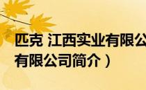 匹克 江西实业有限公司（关于匹克 江西实业有限公司简介）