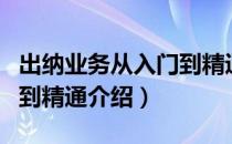 出纳业务从入门到精通（关于出纳业务从入门到精通介绍）