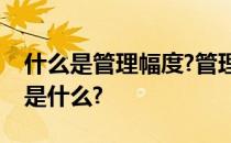 什么是管理幅度?管理幅度与管理层次的关系是什么?