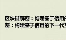 区块链解密：构建基于信用的下一代互联网（关于区块链解密：构建基于信用的下一代互联网简介）