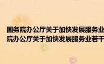 国务院办公厅关于加快发展服务业若干政策措施的实施意见（关于国务院办公厅关于加快发展服务业若干政策措施的实施意见）