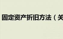 固定资产折旧方法（关于固定资产折旧方法）