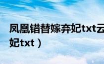 凤凰错替嫁弃妃txt云盘下载（凤凰错 替嫁弃妃txt）