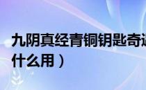 九阴真经青铜钥匙奇遇（九阴真经青铜钥匙有什么用）