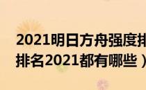 2021明日方舟强度排行（明日方舟角色强度排名2021都有哪些）