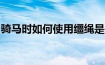 骑马时如何使用缰绳是个实实在在地技术活儿