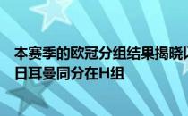 本赛季的欧冠分组结果揭晓以色列球队海法马卡比和巴黎圣日耳曼同分在H组