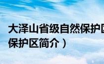 大泽山省级自然保护区（关于大泽山省级自然保护区简介）