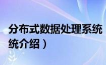 分布式数据处理系统（关于分布式数据处理系统介绍）