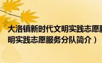 大洛镇新时代文明实践志愿服务分队（关于大洛镇新时代文明实践志愿服务分队简介）