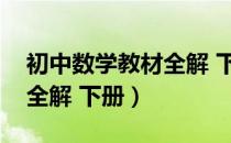 初中数学教材全解 下册（关于初中数学教材全解 下册）