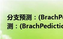 分支预测：(BrachPediction)（关于分支预测：(BrachPediction)介绍）