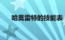 哈莫雷特的技能表（哈莫雷特技能表）