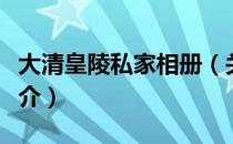 大清皇陵私家相册（关于大清皇陵私家相册简介）