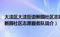 大洼区大洼街道新园社区志愿服务队（关于大洼区大洼街道新园社区志愿服务队简介）