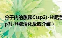 分子内的脱羧C(sp3)-H键活化反应（关于分子内的脱羧C(sp3)-H键活化反应介绍）