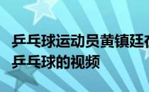 乒乓球运动员黄镇廷在微博上晒出一段花式玩乒乓球的视频